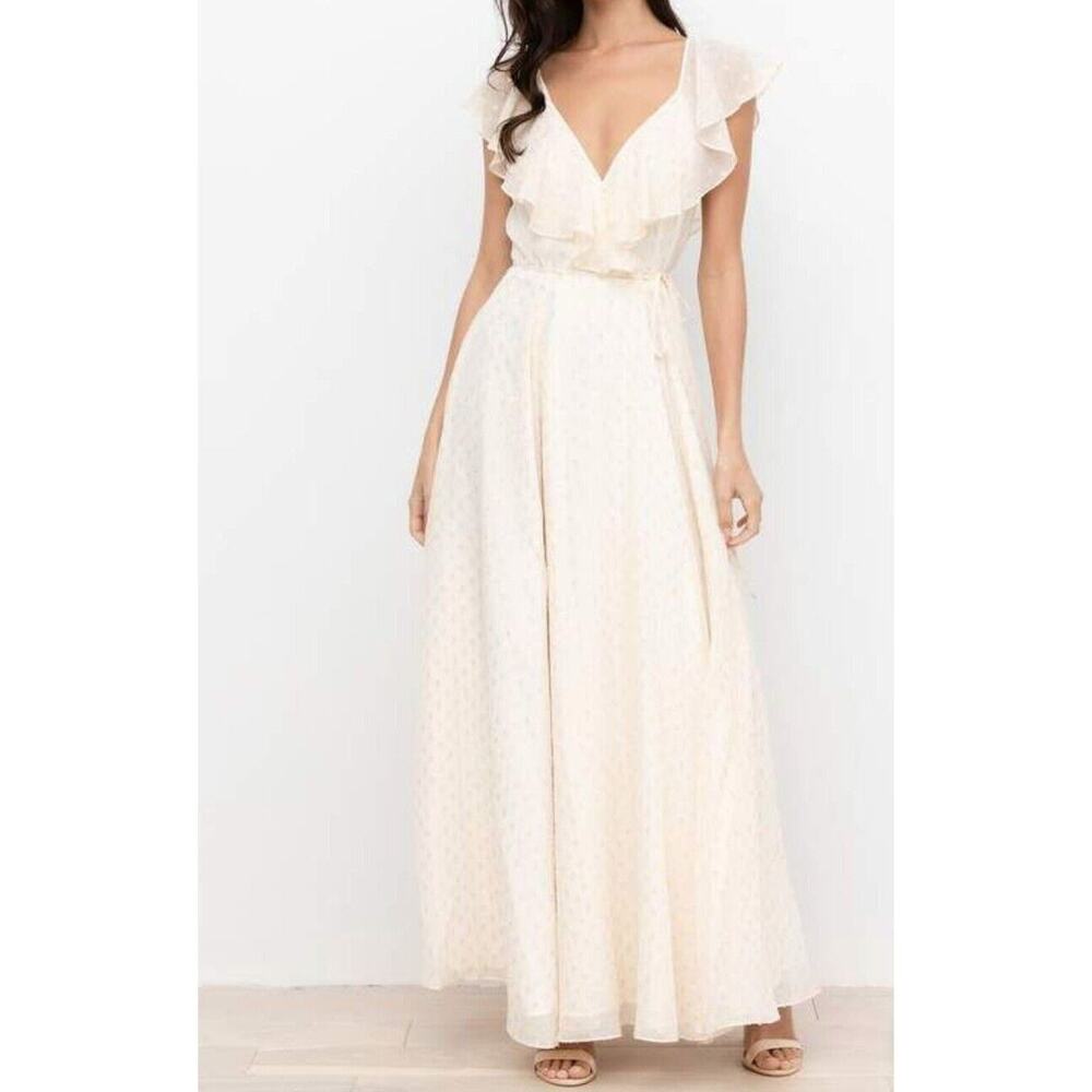 Yumi Kim Iris Maxi Dress Small White Flowy Event